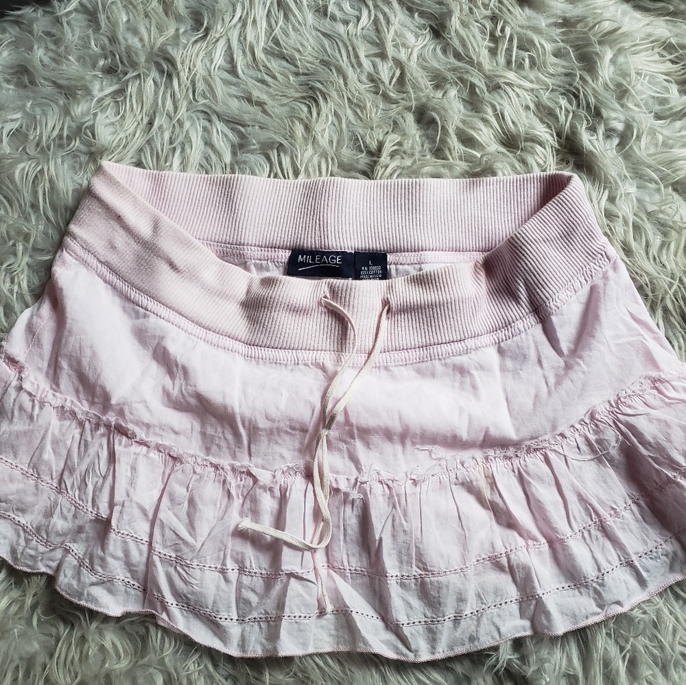 Mileage Boho Front Tie Mini Skirt